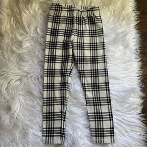 Cat & Jack Toddler Girl Black and White Plaid Leggings Size 4T